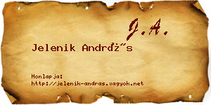 Jelenik András névjegykártya